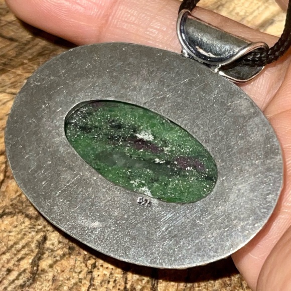 Ruby Zoisite Pendant 1 7/8”x2” - Picture 6 of 10